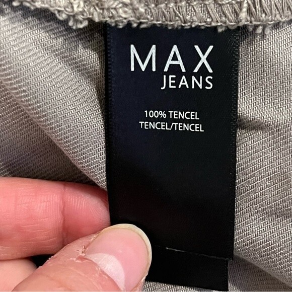 MAX JEANS Drape Front Drawstring Waist Tencel Long Utility Jacket Size Small - Picture 9 of 11